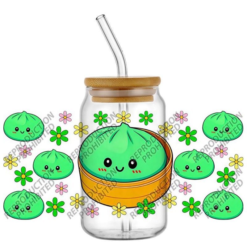 Kawaii Dumpling UV DTF Wraps C - Rdta Tank Glass avaliação e preço