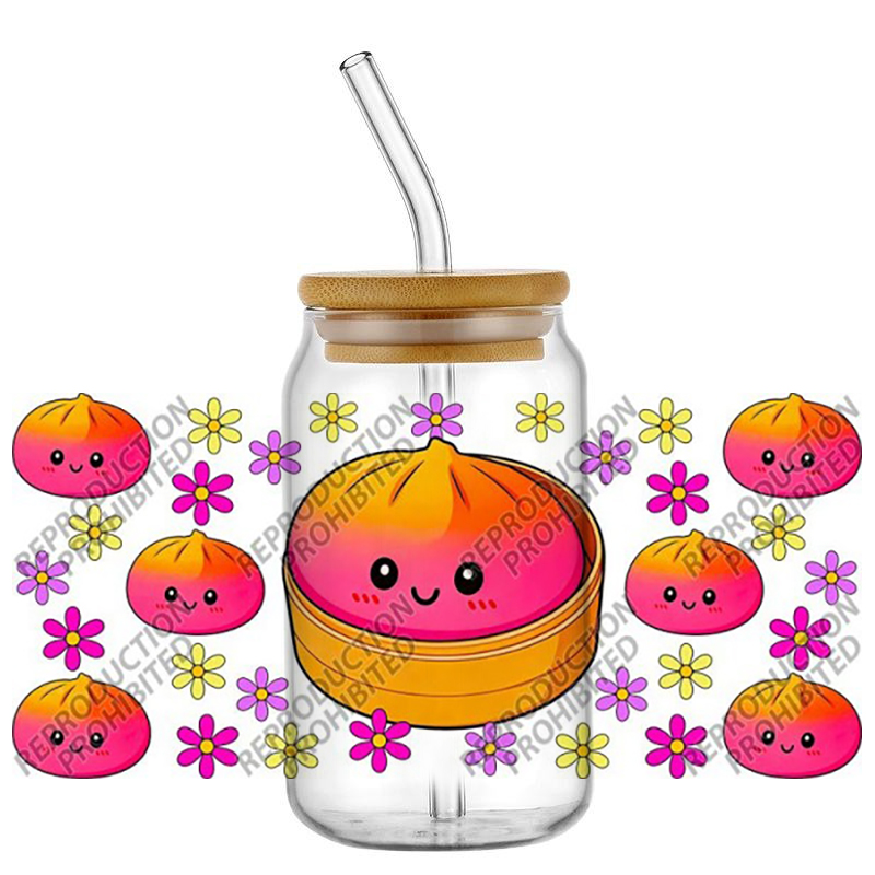 Kawaii Dumpling UV DTF Wraps C - Rdta Tank Glass avaliação e preço
