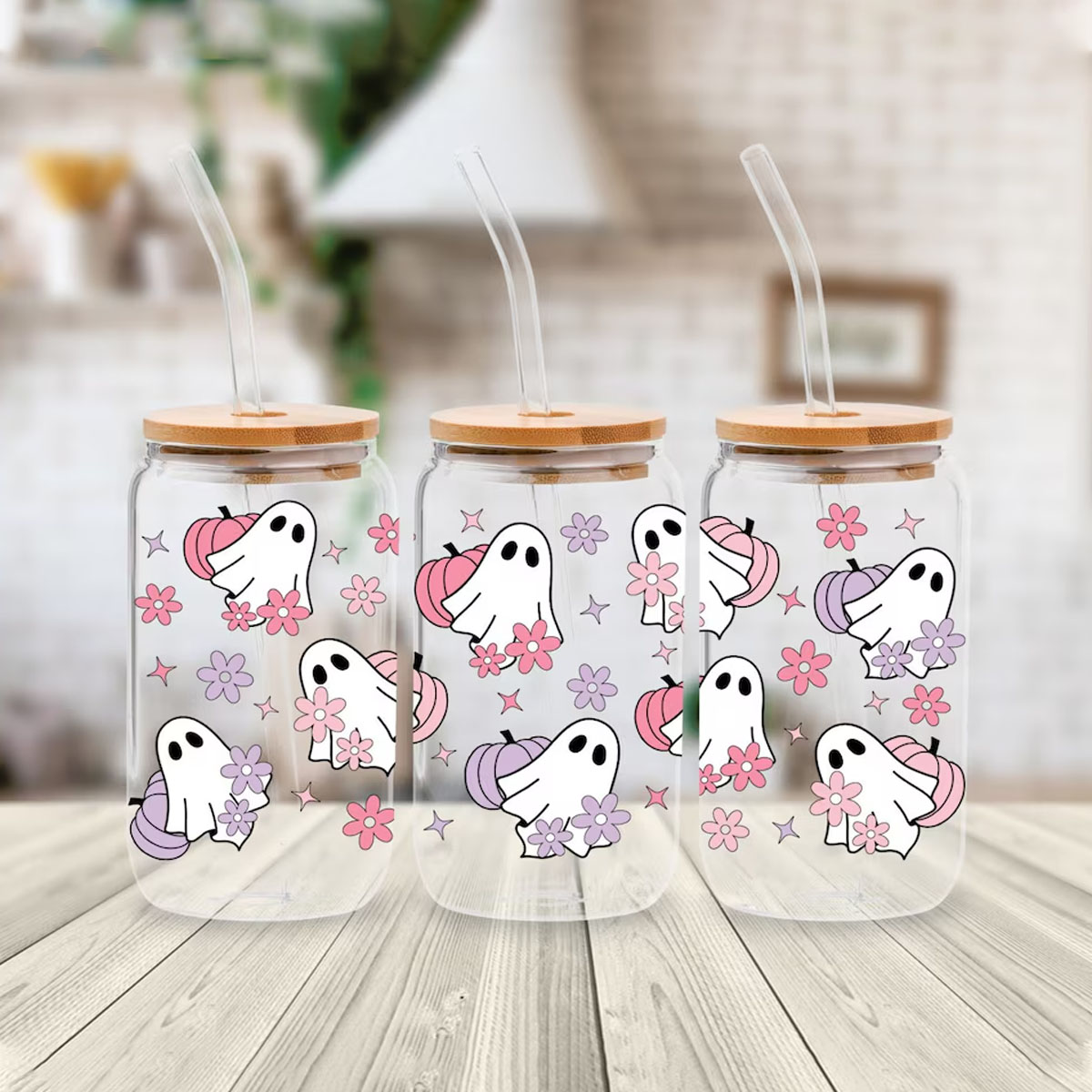4pcs Cute Ghost Pumpkin Skull  - Rdta Tank Glass avaliação e preço