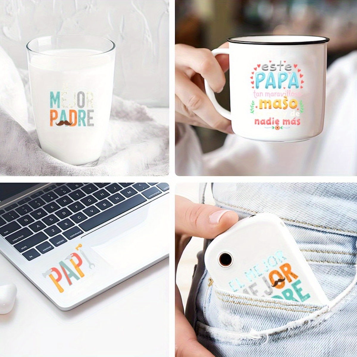 24Pcs/Set Father's Day Quotes  - Rdta Tank Glass avaliação e preço