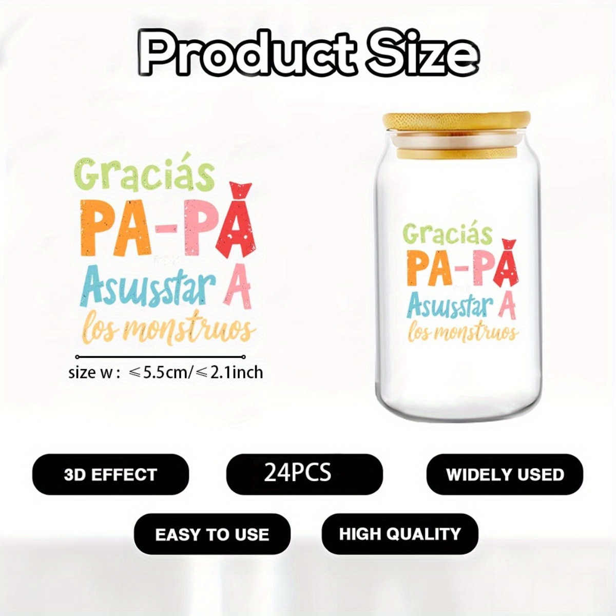 24Pcs/Set Father's Day Quotes  - Rdta Tank Glass avaliação e preço