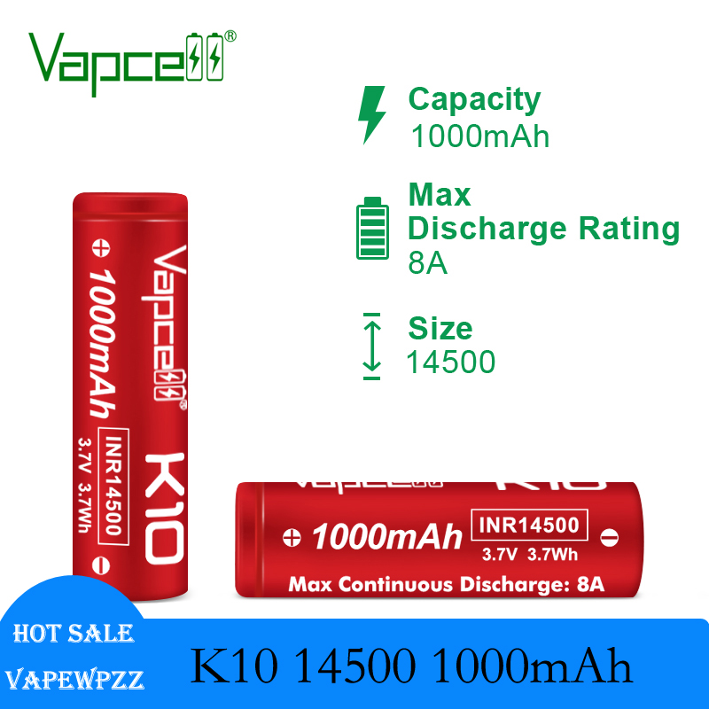 1-20PCS Original Vapcell K10 1 - Vape Battery 18650 avaliação e preço