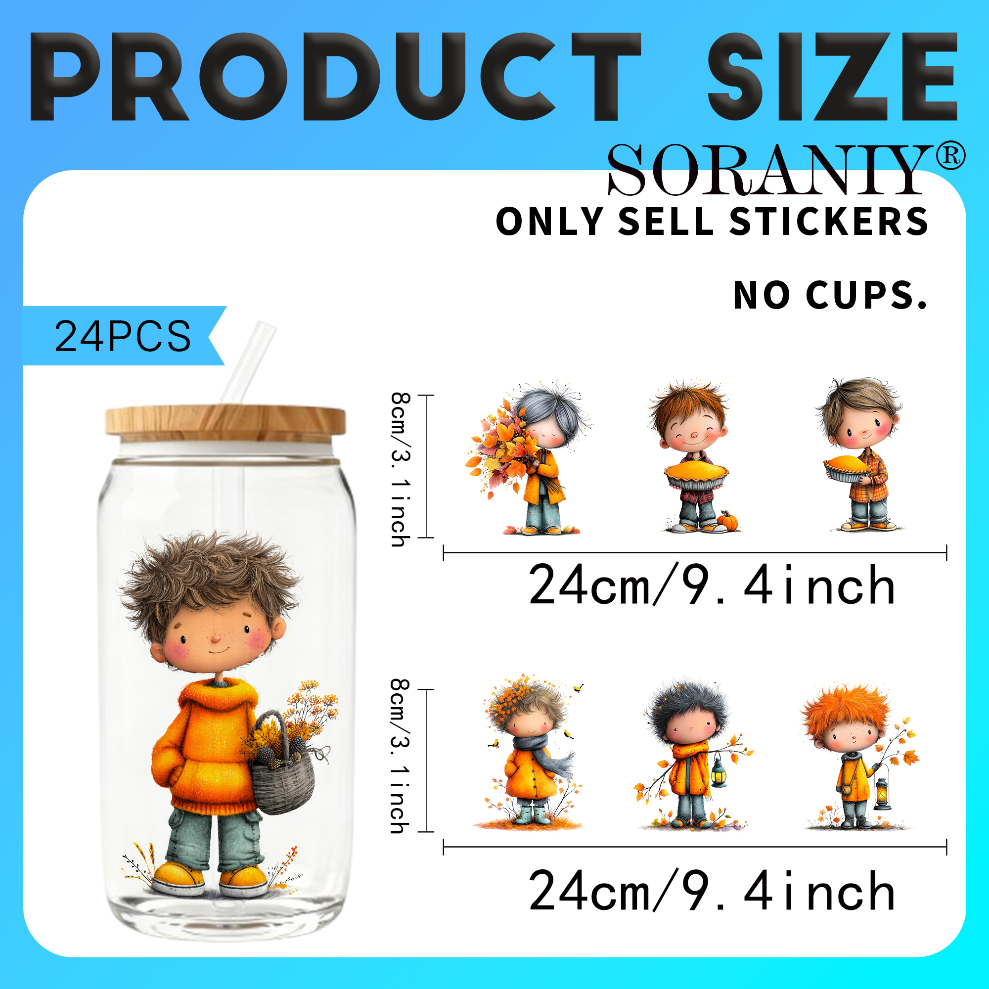 24PCS/Set Whimsical Autumn Boy - Rdta Tank Glass avaliação e preço