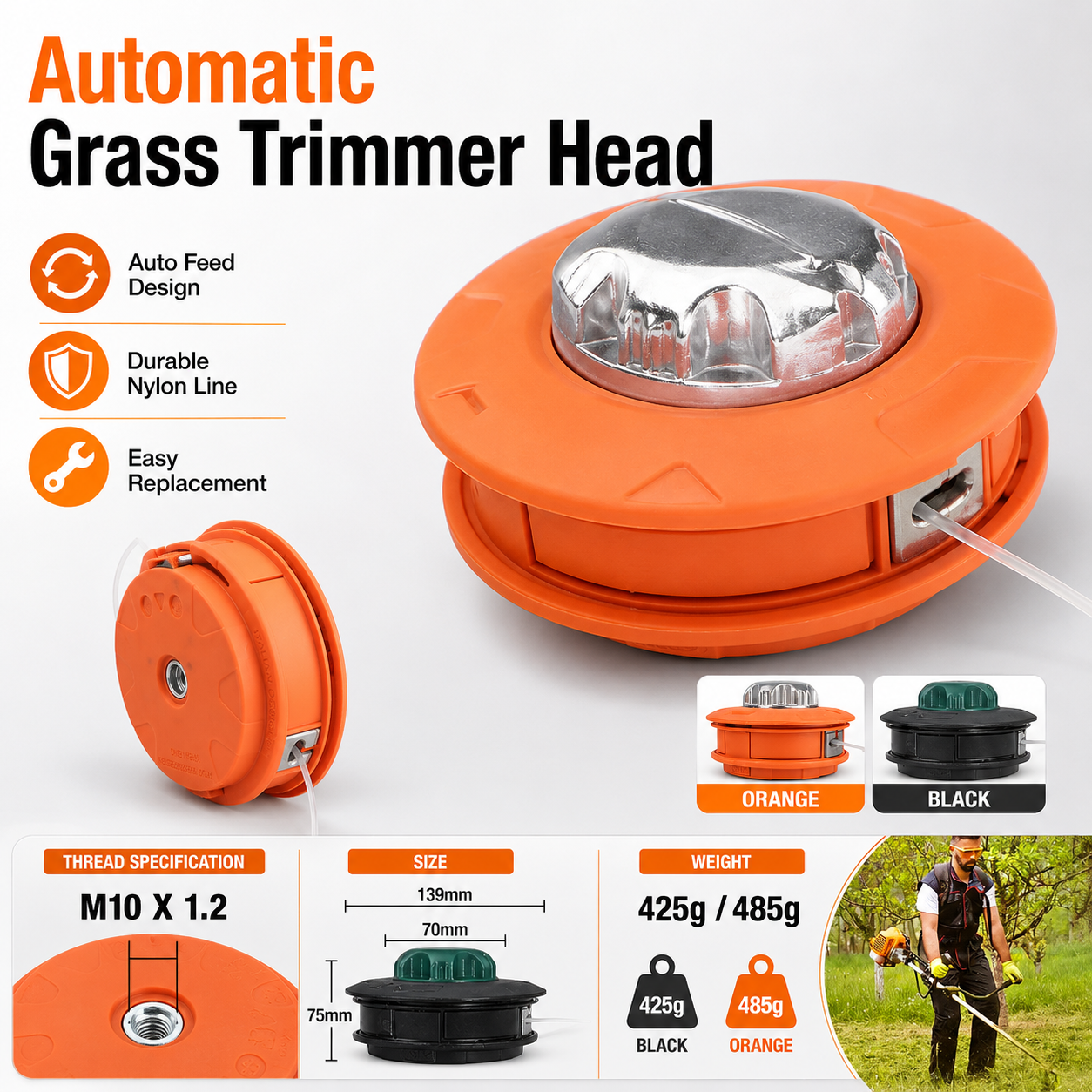 Automatic Grass Trimmer Head,  - Dry Herb Vaping Accessories avaliação e preço