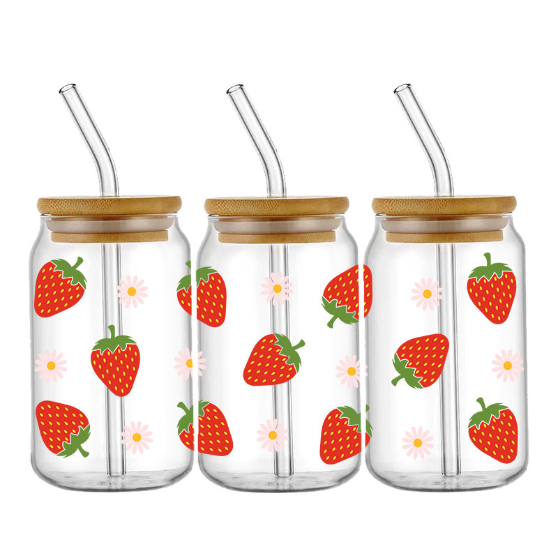 3D UV DTF Strawberry Christmas - Rdta Tank Glass avaliação e preço