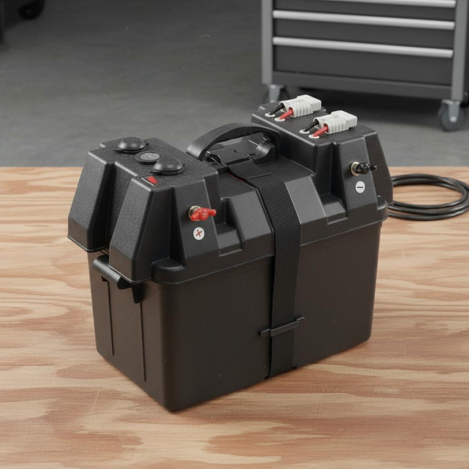Battery Storage Box with Termi - Battery Case Storage avaliação e preço